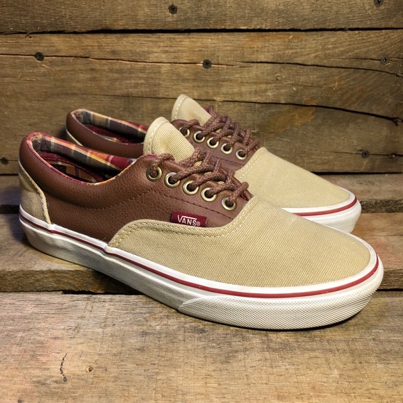 Vans Shoes - Vans Low Top Lace Up Tan Plaid Shoes